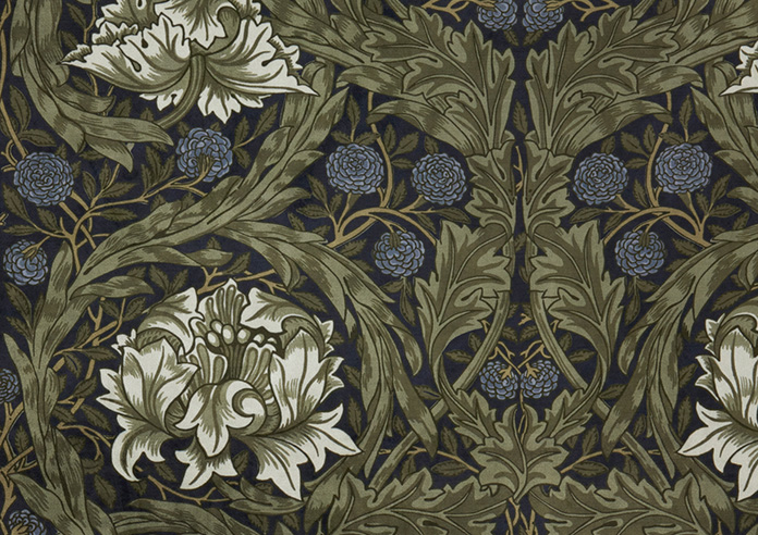 William Morris At Home African Marigold Velvet, Cornflower - Twist&Fit Roman Blind - Image 8